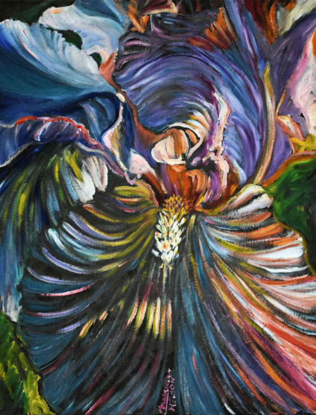 Flutter by Moonlight Iris painting